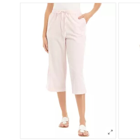 Gloria Vanderbilt Pink Capri Pull On XL Petite - Picture 2 of 12